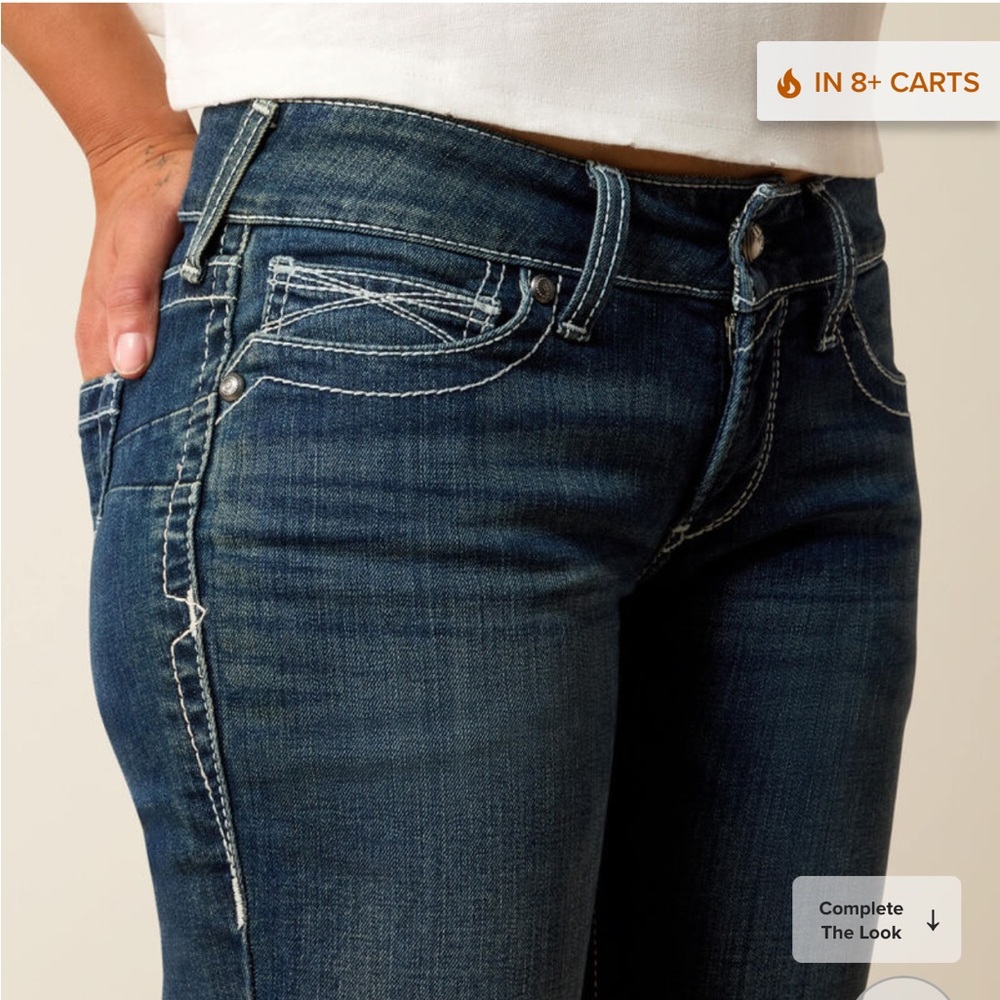 Ariat R.E.A.L. Mild Stretch Icon Stackable Straight Leg Jeans 25R - Picture 5 of 12